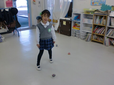 こま回せるようになったよ。